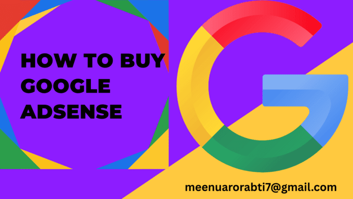 HOW TO BUY GOOGLE ADSENSE