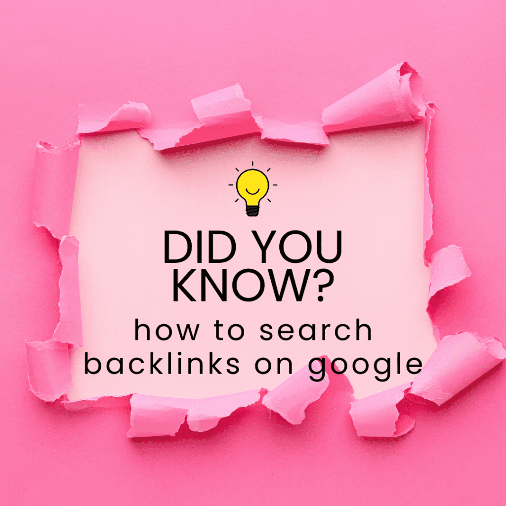 how to search backlinks on google