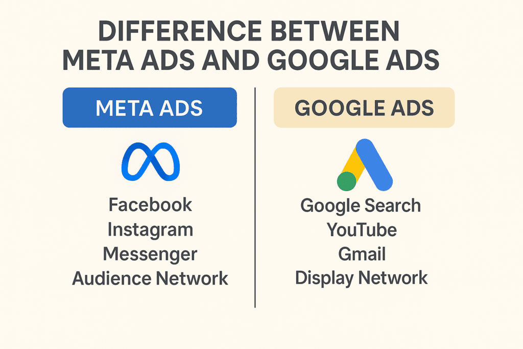 what is difference between meta ads and google ads